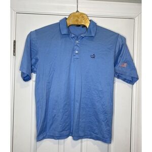 Clubhouse Collection Mens Masters Short Sleeve Golf Polo Blue‎ Large